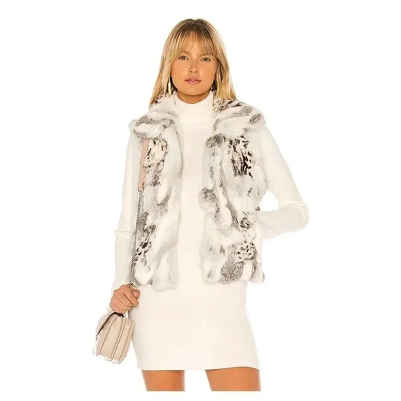 Adrienne Landau - Rabbit Fur Vest - Picture 1 of 8